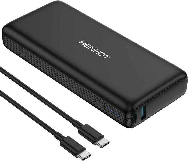 Photo 1 of HenHot Power Bank, 65W 20000mAh Laptop Portable Charger - Fast Charging USB C PD 3.0 External Battery Pack Compatible with MacBook, Steam Deck, iPad, iPhone 14/13/12 Pro Max, Galaxy, Google Pixel
