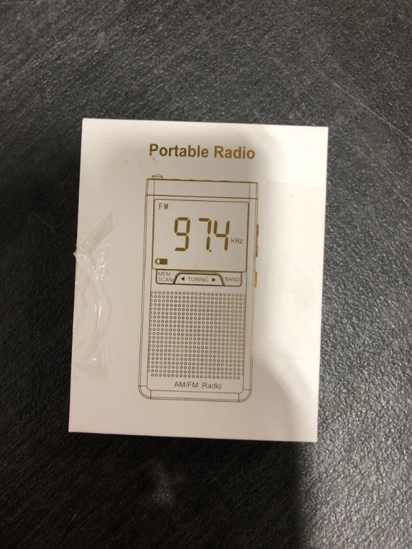 Photo 5 of AM FM Portable Radio Personal Radio with Excellent Reception Battery Operated by 2 AAA Batteries with Stero Earphone, Large LCD Screen, Digtail Alarm Clock Radio