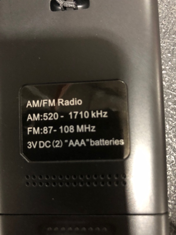 Photo 2 of AM FM Portable Radio Personal Radio with Excellent Reception Battery Operated by 2 AAA Batteries with Stero Earphone, Large LCD Screen, Digtail Alarm Clock Radio