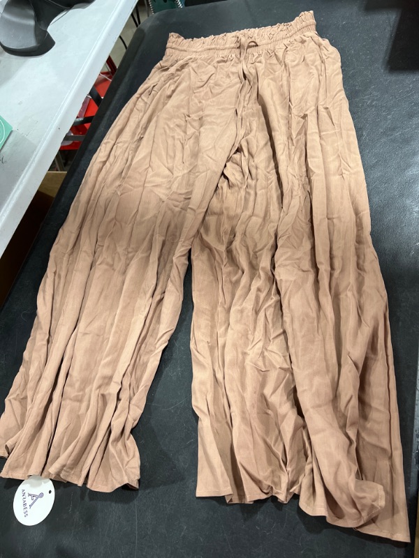 Photo 1 of BROWN WIDE LEG LOOSE PANTS SIZE M