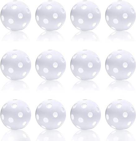 Photo 1 of Anteer 12 Pack Plastic Baseball Practice Baseballs for Hitting, Indoor Outdoor Lightweight Balls Baseball Batting Training