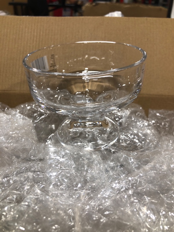 Photo 2 of 8 Pcs Glass Ice Cream Bowls Set 9 oz Mini Dessert Bowls Small Clear Ice Cream Cups Sundae Parfait Trifle Bowl Footed Glass Dessert Cups Serving Dishes for Fruit Pudding Snack Nuts Cereal Party Favors 