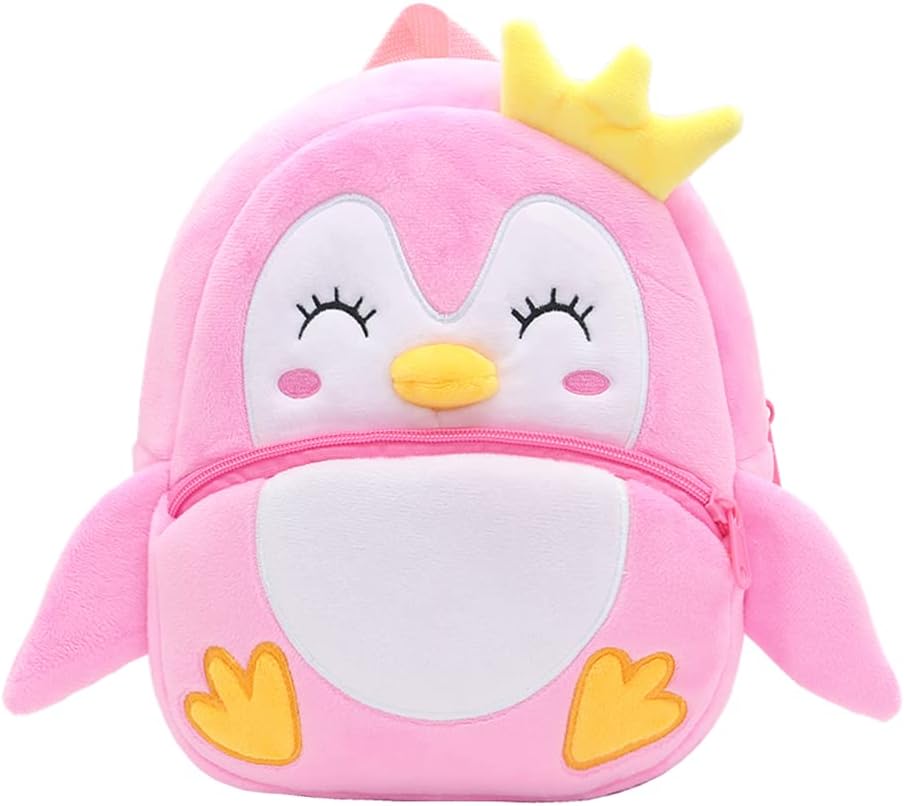 Photo 1 of NICE CHOICE Cute Toddler Backpack Toddler Bag Plush Animal Cartoon Mini Travel Bag for Baby Girl Boy 2-6 Years(Cute Penguin) 