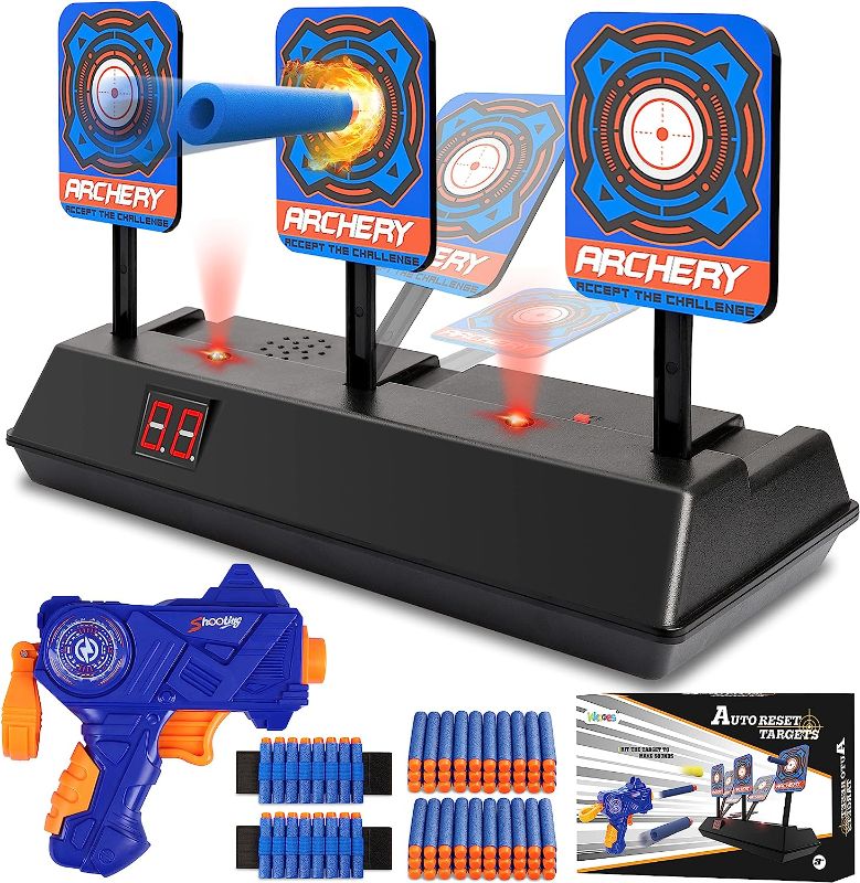 Photo 1 of KKONES Electric Scoring Auto Reset Shooting Digital Target with Foam Dart Toy Gun for Nerf Guns Shooting Target,Shooting Toys for Age of 3 4 5 6+ Years Old Kid Boys Girls 