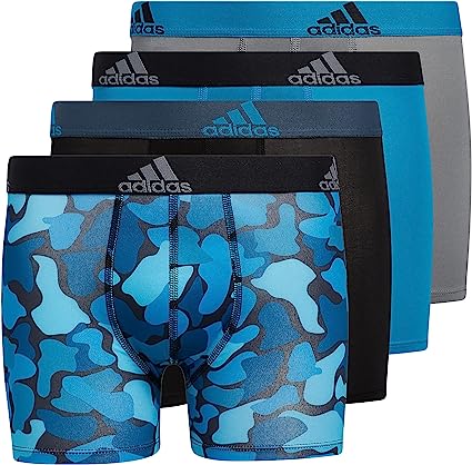 Photo 1 of adidas Boys' Youth Performance Graphic 4-Pack Boxer Brief SIZE L 