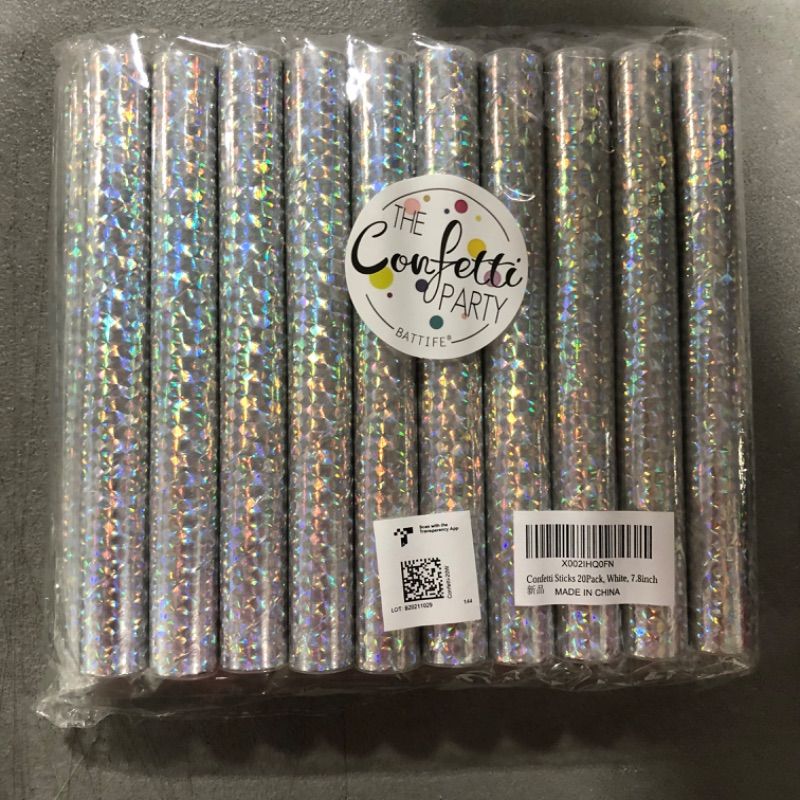 Photo 2 of 20 Pieces Colorful Confetti Sticks, 