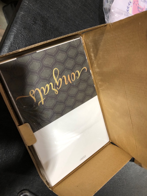 Photo 2 of Graduation Cards 2023 Pack - 72 Pcs Black and Gold Foil and Envelopes - Bulk Graduation 2023 Party Supplies - Grad Gift Greeting Cards - 9 Artist Rendered Designs Cards Bulk College & High School