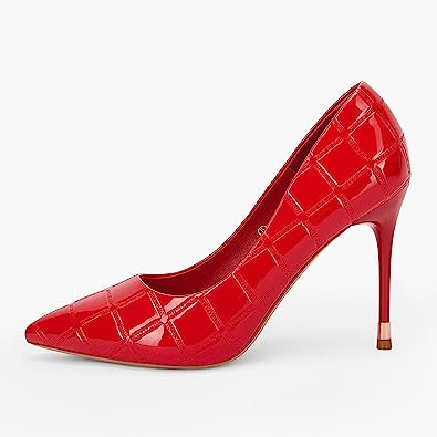Photo 1 of Coutgo Womens Pointed Toe Stiletto Pumps Stone Pattern Sexy High Heels 3.94Inch Party Wedding Pumps
