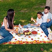 Photo 1 of 2 Pieces Picnic Mat, Beach Blanket Tablecover Waterproof Rectangle Plastic Quick Drying Outdoor Picnic Blanket Party Table Decor Dinner Parties Travel Camping Hiking 220*130 Cm/86.6*51 Inch
