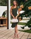 Photo 1 of BTFBM Women Fashion One Shoulder Mini Dresses Sleeveless Tie Knot Asymmetrical Mermaid Evening Cocktail Prom Formal Dress Green XL
