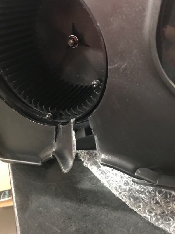 Photo 4 of Lasko High Velocity Pivoting Utility Blower Fan, for Cooling, Ventilating, Exhausting and Drying at Home, Job Site, Construction, 2 AC Outlets, Circuit Breaker with Reset, 3 Speeds, 12", Black, U12104

