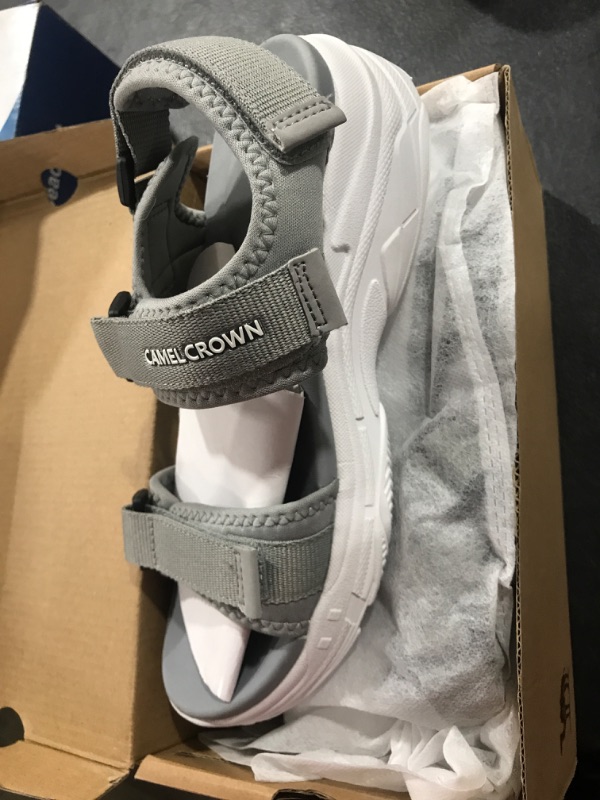 Photo 1 of CAMEL Women's Athletic Sandals Comfortable Outdoor Walking Waterproof Lightweight Girls' Platform Shoes for Water, Hiking, Sports, Beach, Swim, Travel 7.5 Light Grey