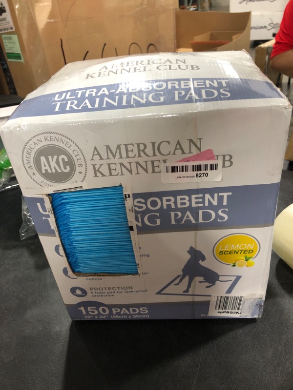 Photo 2 of Ultra Absorbent Odor Control Scented Training Pads For Dogs Leak-proof Quick Dry Gel – 22 x 22 Puppy Pads - Lemon Scented - Pack of 150 Lemon Scented 22" x 22" - Pack of 150