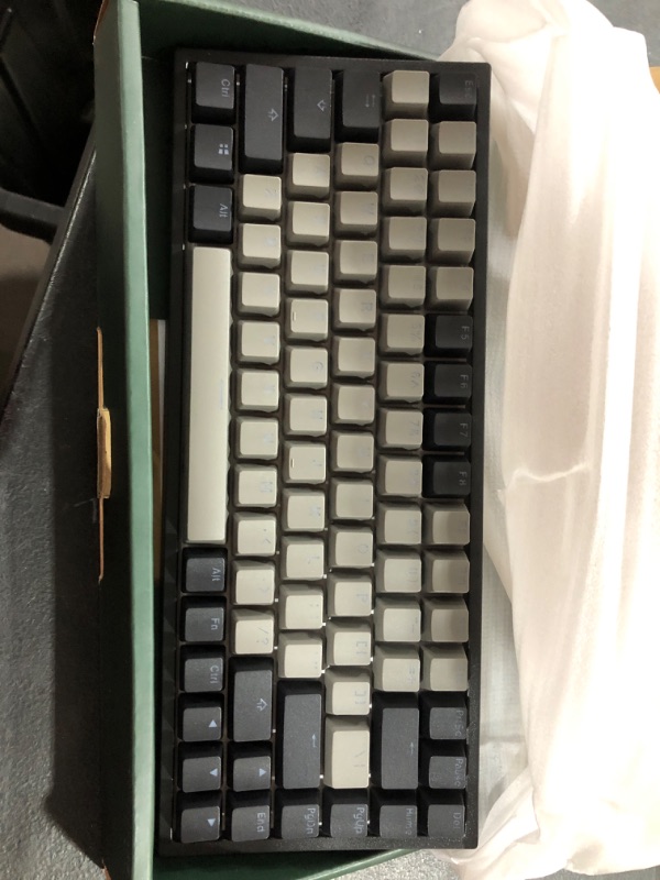 Photo 2 of EPOMAKER EP84 Upgraded 75% RGB Hot Swappable 2.4GHz/Bluetooth 5.0/USB-C Wired Mechanical Gaming Keyboard with Programmable Software, NKRO, Dye Sublimation PBT Keycaps for Mac/Win/Gamers(Budgerigar) EPOMAKER Budgerigar Switch Botanic Garden(Upgrade Version