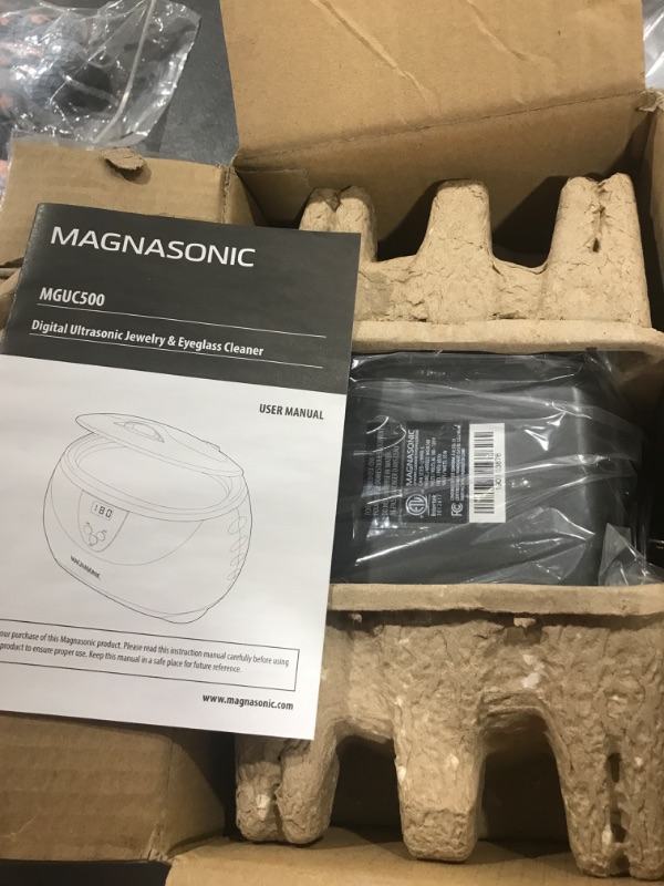 Photo 1 of Magnasonic Professional Ultrasonic Jewelry Cleaner with Digital Timer for Eyeglasses, Rings, Coins (MGUC500)
