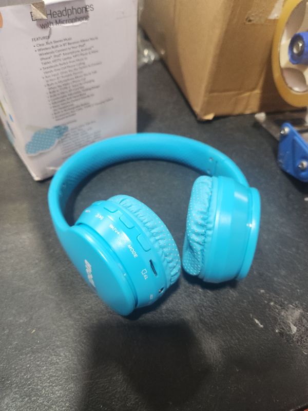 Photo 1 of Blue headphones