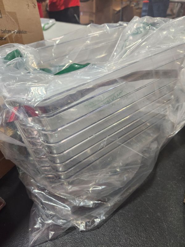 Photo 1 of 10 pack of clear plastic bins