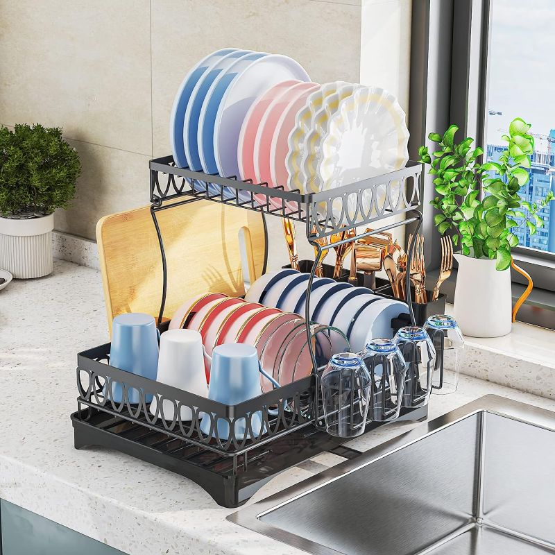 Photo 1 of 2 Tier Dish Racks for Kitchen Counter,