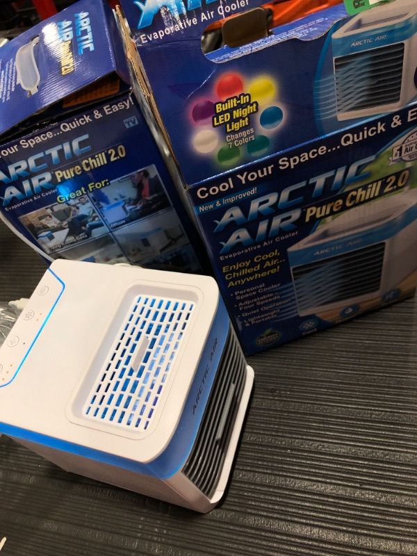 Photo 1 of Arctic Air Pure Chill 2.0 Evaporative Air Cooler by Ontel - Powerful, Quiet, Lightweight and Portable Space Cooler with Hydro-Chill Technology For Bedroom, Office, Living Room & More