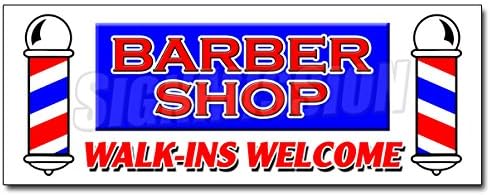 Photo 1 of 24" Barber Shop Walk-Ins Welcome Decal Sticker Men Women Coloring Manicure
