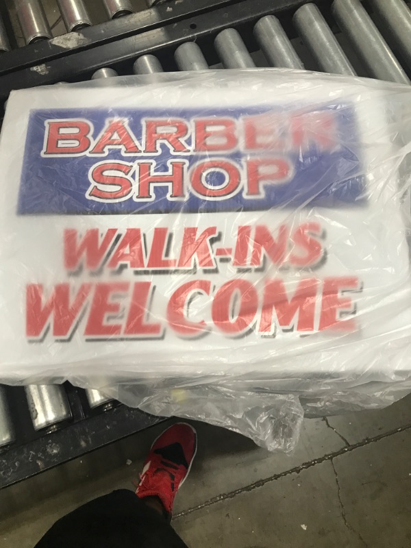 Photo 2 of 24" Barber Shop Walk-Ins Welcome Decal Sticker Men Women Coloring Manicure
