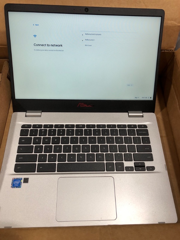 Photo 2 of ASUS C423NA Chromebook 14" HD Laptop (Intel Dual Core Celeron Processor N3350, 4GB DDR4 RAM, 64GB SSD) Webcam, WiFi, Bluetooth, Type-C, Google Chrome OS - Silver (Renewed)