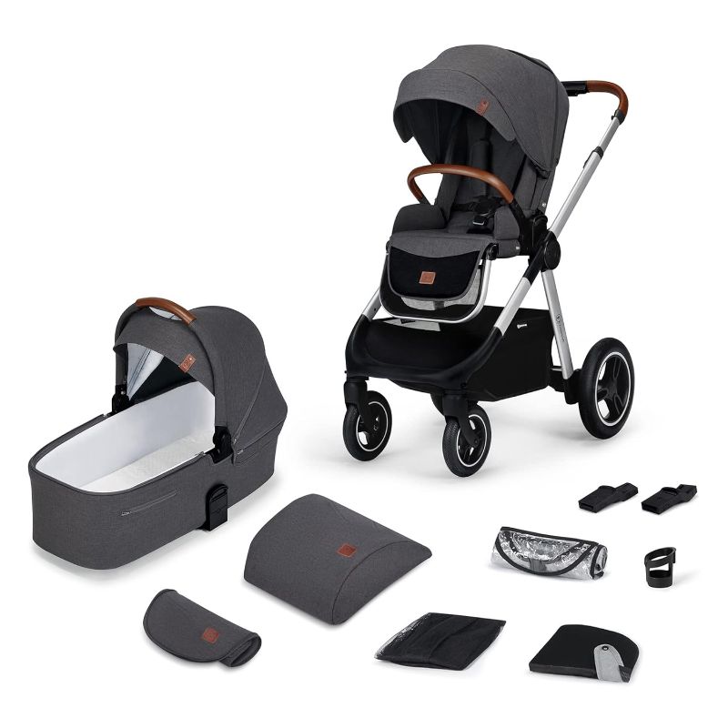 Photo 1 of 
Kinderkraft Everyday Pushchair 2-in-1 Complete Set up to 27 kg, XL Baby Carrycot with Mattress, Waterproof Material with UPF50+, 4-Tyre Suspension