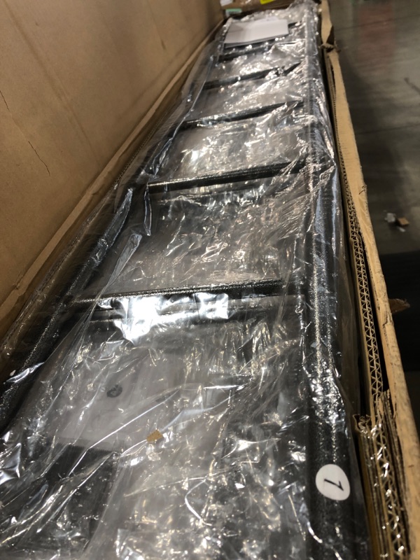 Photo 1 of Aolthin Full Bed Frame, Platform Bed Frame with Headboard, 12 "Storage at Bottom, No Need for Spring Box, Silver Black