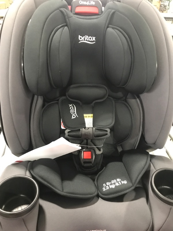 Photo 2 of Britax One4Life Convertible Car Seat, 10 Years of Use from 5 to 120 Pounds, Converts from Rear-Facing Infant Car Seat to Forward-Facing Booster Seat, Machine-Washable Fabric, Onyx Stone
