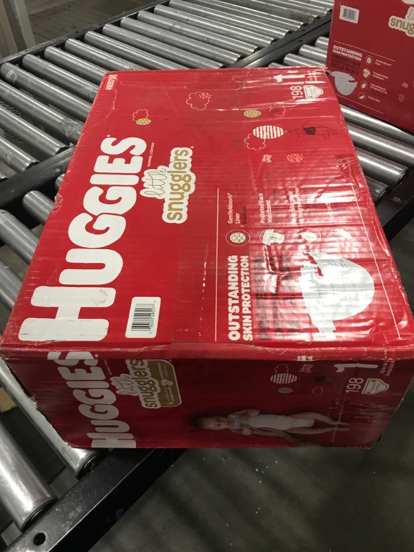 Photo 2 of Baby Diapers Size 1 (8-14 lbs), 198ct, Huggies Little Snugglers Newborn Diapers Size 1 (198 Count)