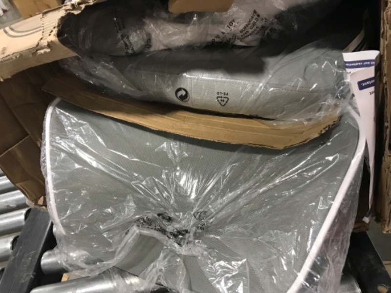 Photo 1 of Misolant Tall Office Chair, Drafting Chair for Standing Desk, Office Chair with Adjustable Lumbar Support, Flip-up Arm and Move Footrest, Ergonomic Desk Chair Home Office Chair, (Gray) Light Gray