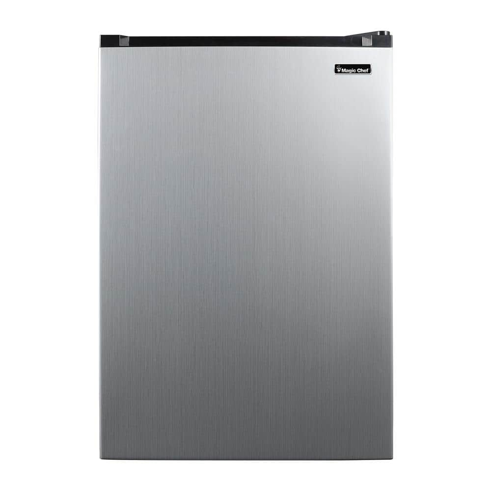 Photo 1 of  Magic Chef 4.4 Cu. Ft. Mini Fridge in Stainless Steel Look Without Freezer
