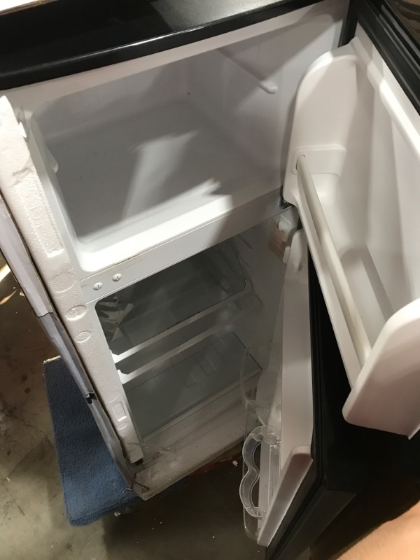 Photo 1 of 18.5 in. 4.5 cu.ft. 2-Door Mini Refrigerator in Platinum Steel with Freezer
