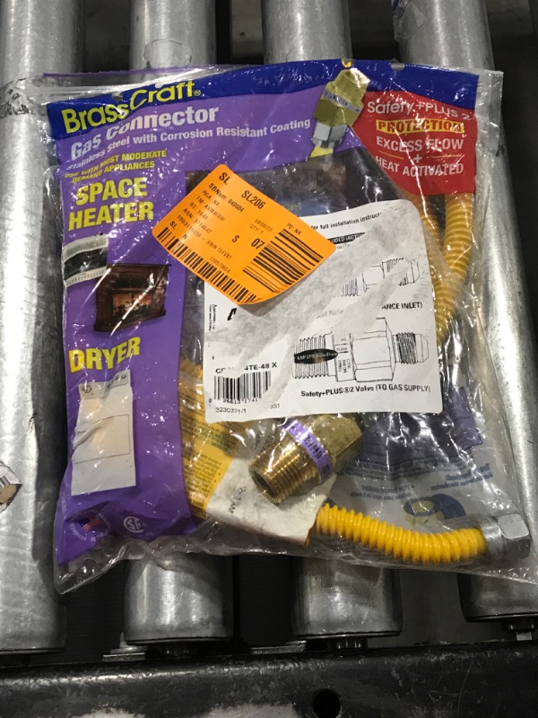 Photo 2 of 1/2 in. MIP x 1/2 in. MIP x 48 in. Gas Connector (3/8 in. O.D.) with Safety+Plus2 Thermal Excess Flow Valve (28,300 BTU)