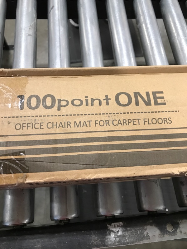 Photo 3 of 100pointONE Office Chair Mat for Carpets - 60'' x 46'' 0.09'' Thick Transparent Floor Mats for Flat Low and No Pile Carpeted Floors, with Grippers (60'' X 46'' Rectangle) 60'' X 46'' X 0.09'' Rectangle