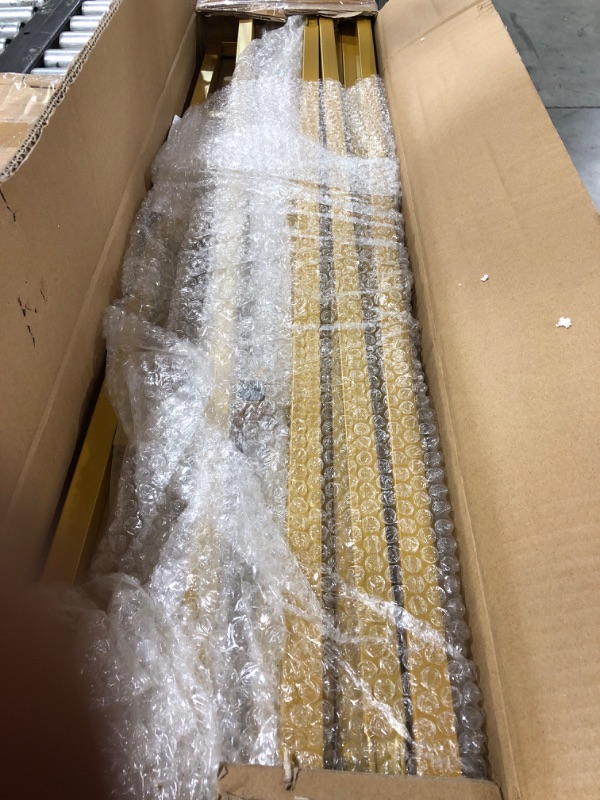 Photo 1 of CNCEST Gold Metal Wedding Arch Square Arch Backdrop Stand Flowers Balloon Arch Rack Wrought Iron Background Photo Props Pipe(Gold-3x3m)