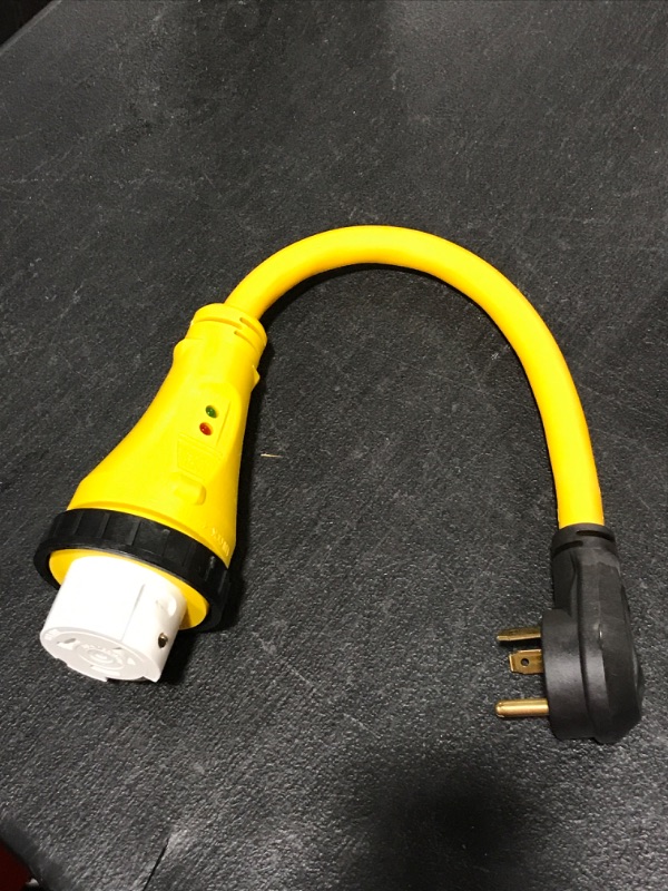 Photo 1 of Marvine RV Adapter Cord 5-15P 15 Amp to 50 Amp SS2-50R Twist Lock Female 1.5FT with LED Power Indicator & Heavy Duty STW10/3 max. 1875W for Outdoor, Camping, Camper Use