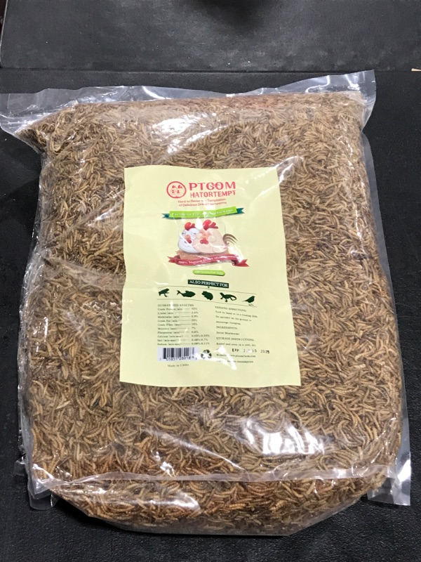 Photo 2 of 10lbs Bulk Non-GMO Dried Mealworms for Reptile , Tortoise ; Amphibian ,Lizard ;Wild Birds; Chichens; Duck etc EXP 1/5/25