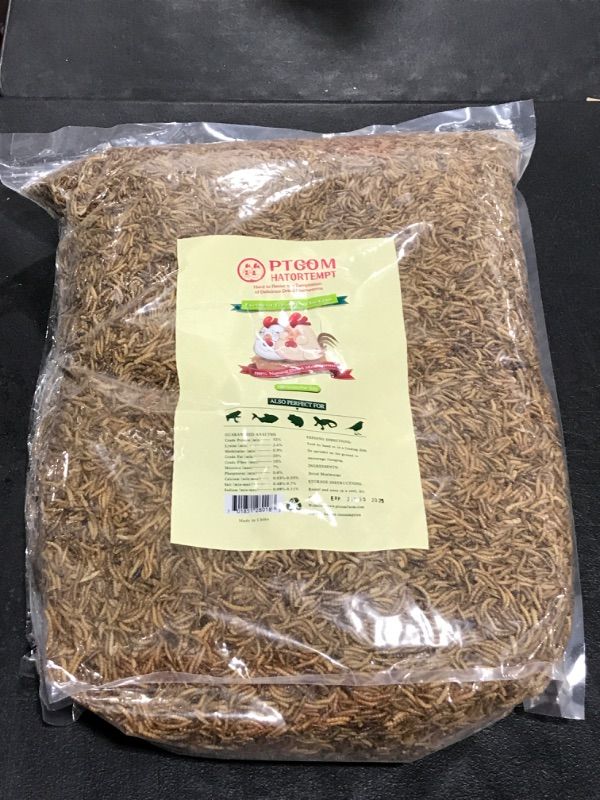 Photo 2 of 10lbs Bulk Non-GMO Dried Mealworms for Reptile , Tortoise ; Amphibian ,Lizard ;Wild Birds; Chichens; Duck etc