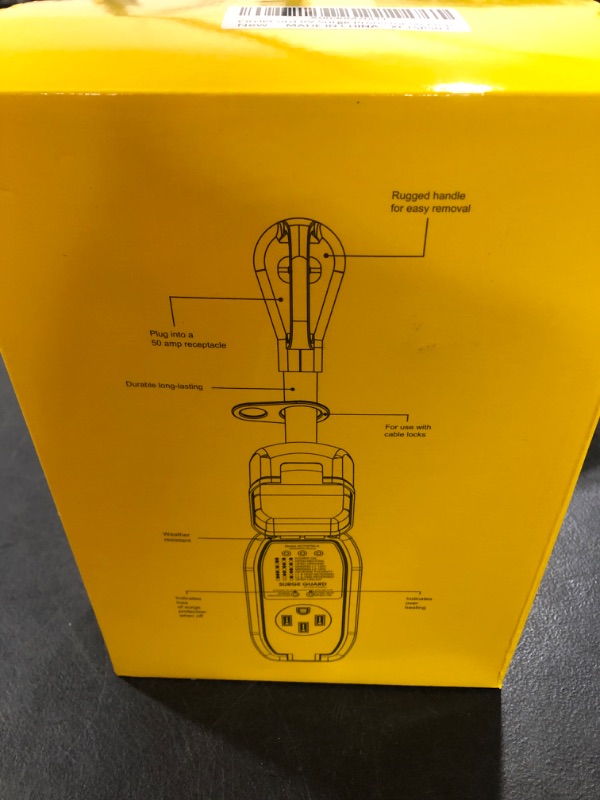 Photo 2 of CircleCord ETL Listed 50 Amp RV Surge Protector 4200 Joules with Indicator Light and Waterproof Cover, 50 Amp Power Defender Circuit Analyzer, NEMA 14-50P Surge Guard for RV Travel Trailer Camper