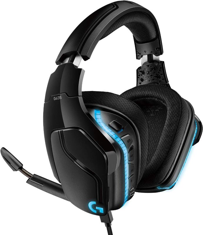 Photo 1 of Logitech G635 DTS, X 7.1 Surround Sound LIGHTSYNC RGB PC Gaming Headset
