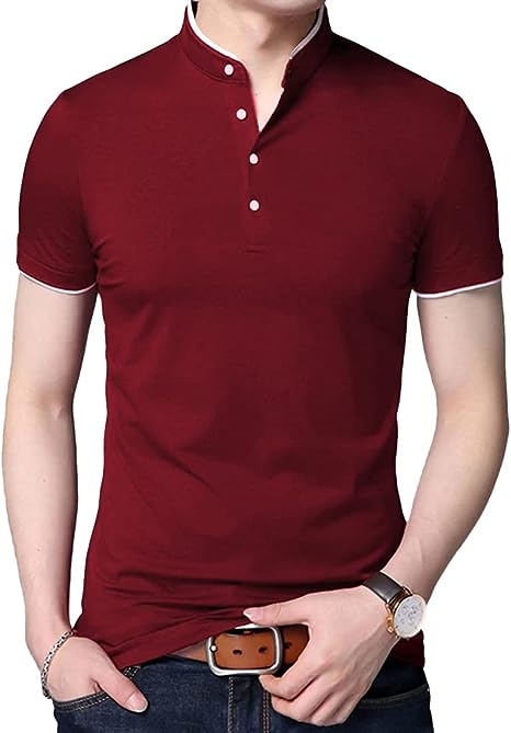 Photo 1 of Decrum Henley Shirts for Men - Long/Short Sleeve Stylish Casual Fashion 3 Button Henley Neck Tees Soft and Comfortable 2XL