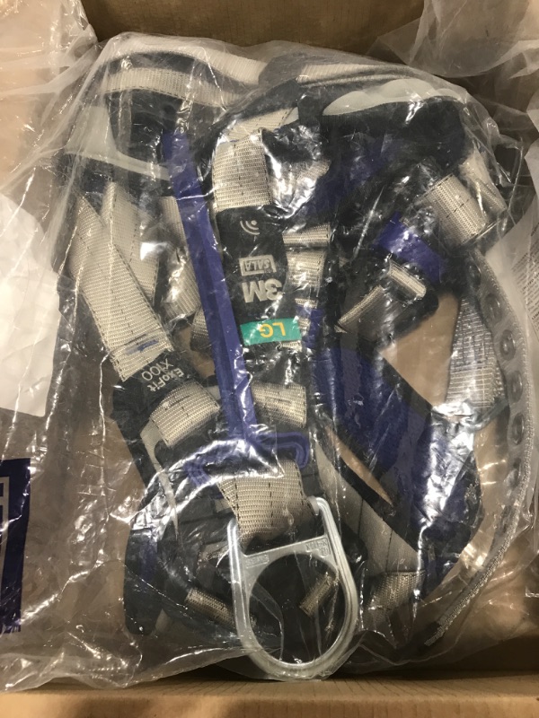 Photo 2 of *FACTORY SEALED* 3M 1113705 DBI-SALA ExoFit X300 Climbing/Positioning/Rescue Safety Harness Fall Protection, OSHA, ANSI, Back, Hip, Front, and Shoulder D-Rings, Auto-Locking Quick Connect Leg and Chest Buckles, Medium