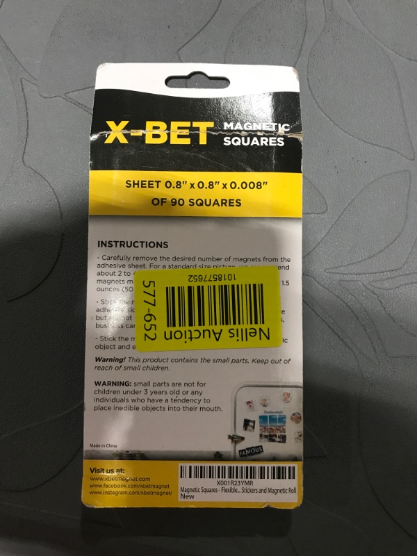 Photo 1 of Magnetic Squares - Self Adhesive Magnetic Squares (Each 4/5" x 4/5") - Flexible Sticky Magnets - Peel & Stick Magnetic Sheets - Tape is Alternative to Magnetic Stickers, Magnetic Strip and Roll 90 Pcs