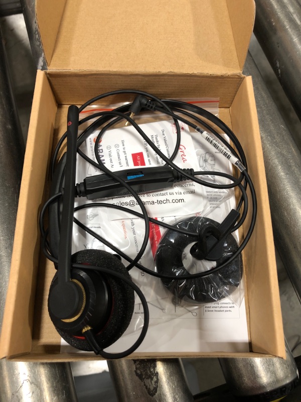 Photo 1 of Arama Phone Headset with Mic Noise Cancelling & Mute Switch, Wired Telephone Headset 2.5mm for Panasonic AT&T ML17929 Vtech Cisco Grandstream Home Office Cordless DECT Phones Monaural A800CP