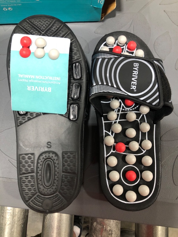 Photo 1 of BYRIVER Acupressure Foot Massager Acupoint Stimulation Massage Slippers Shoes Reflexology Sandals for Men Women - Small