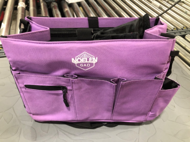 Photo 3 of Noelen Gad Large Wearable Cleaning Caddy Bags with Handle and Shoulder and Waist Straps,for Cleaning Supplies,for Furniture Storage,Car Organizer, 15x10x8 inchs Purple