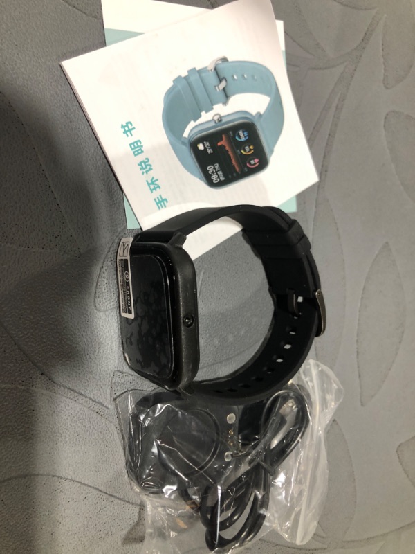 Photo 1 of Fitness Tracker Blood Pressure Heart Rate Monitor Blood Oxygen Activity Pedometer Big Fitness Tracker Sleep Monitor for Women Men black
