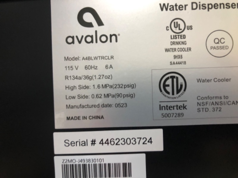 Photo 4 of Avalon Bottom Loading Water Cooler Dispenser with BioGuard- 3 Temperature Settings- UL/Energy Star Approved- Bottled
