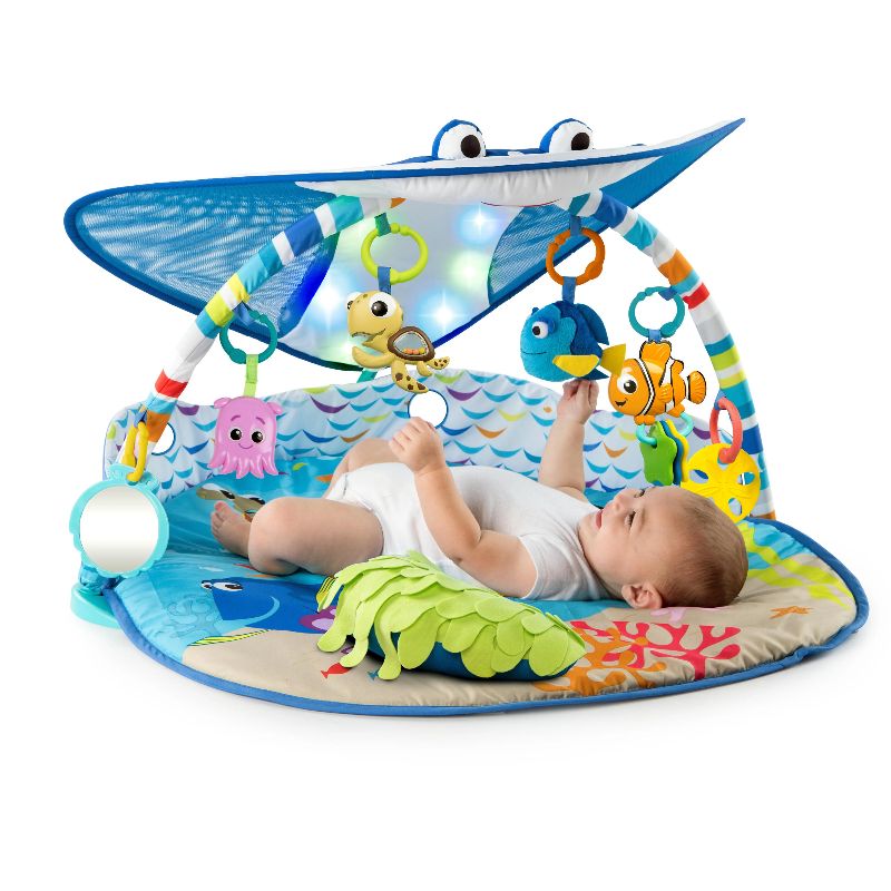 Photo 1 of  Bright Starts Disney Baby Finding Nemo Mr. Ray Ocean Lights & Music Gym, Ages Newborn + 